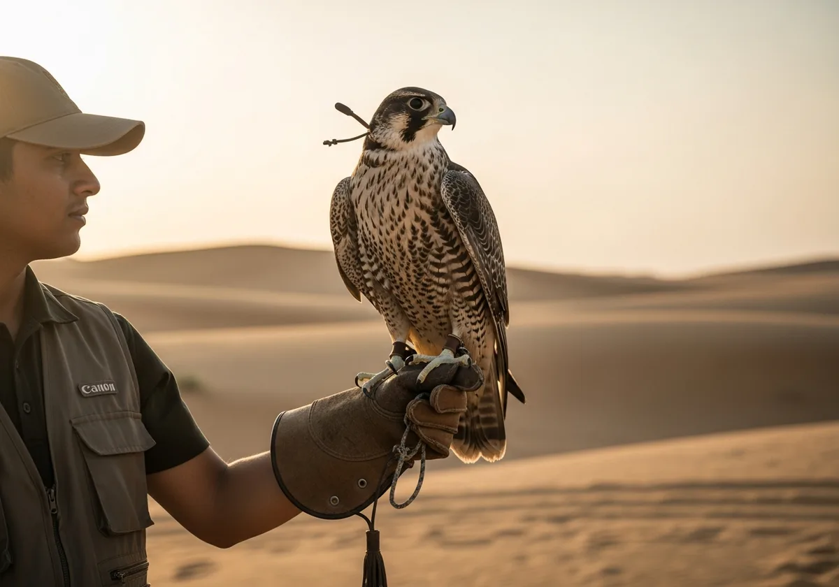 Falconry included in the Hot Air Balloon Deluxe package