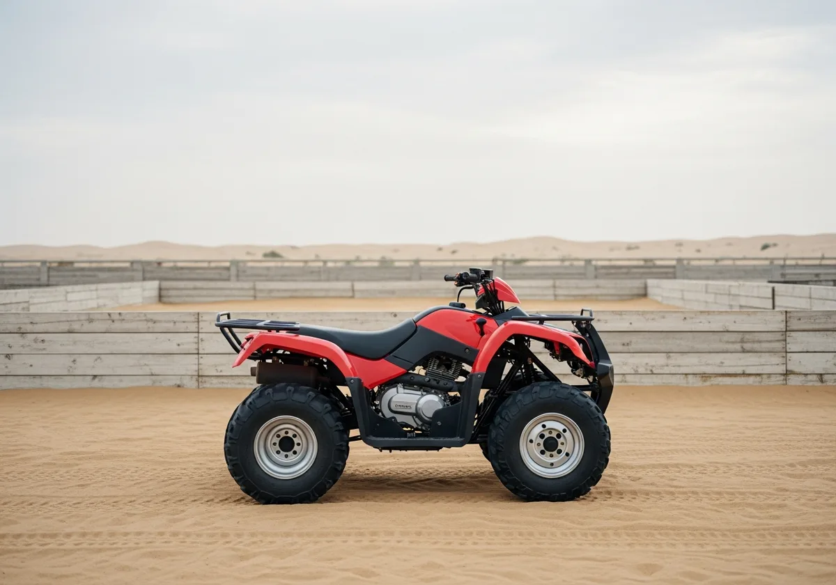 COBRA Single Seater Quad Bike parked in the Dubai desert