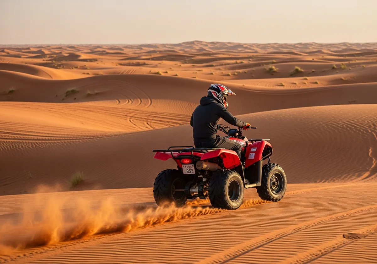 30 minute ATV quad bike included with the Evening Desert Safari